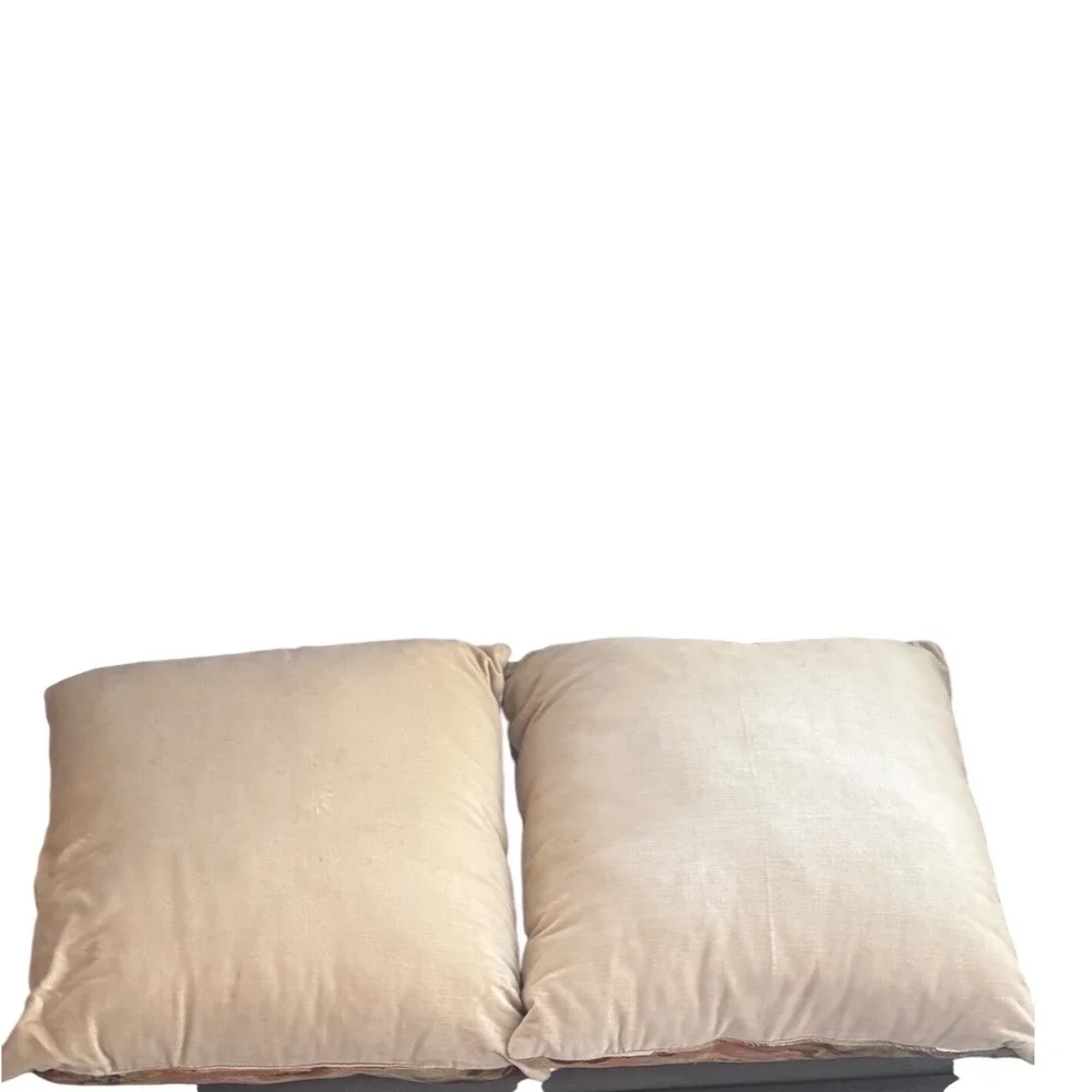 Vintage Tapestry Throw Pillows Pair Romantic Couple & Cottage Watermill‎ 17 inch